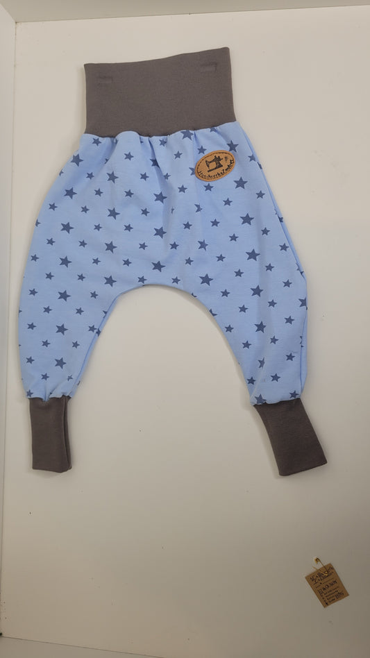 Babypumphose zum Mitwachsen Sterne blau