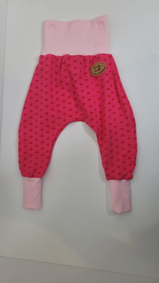 Babypumphose zum Mitwachsen Sterne pink