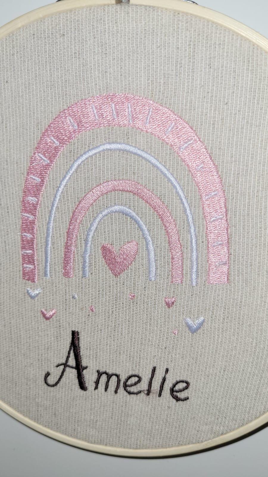 Stickrahmen Regenbogen
