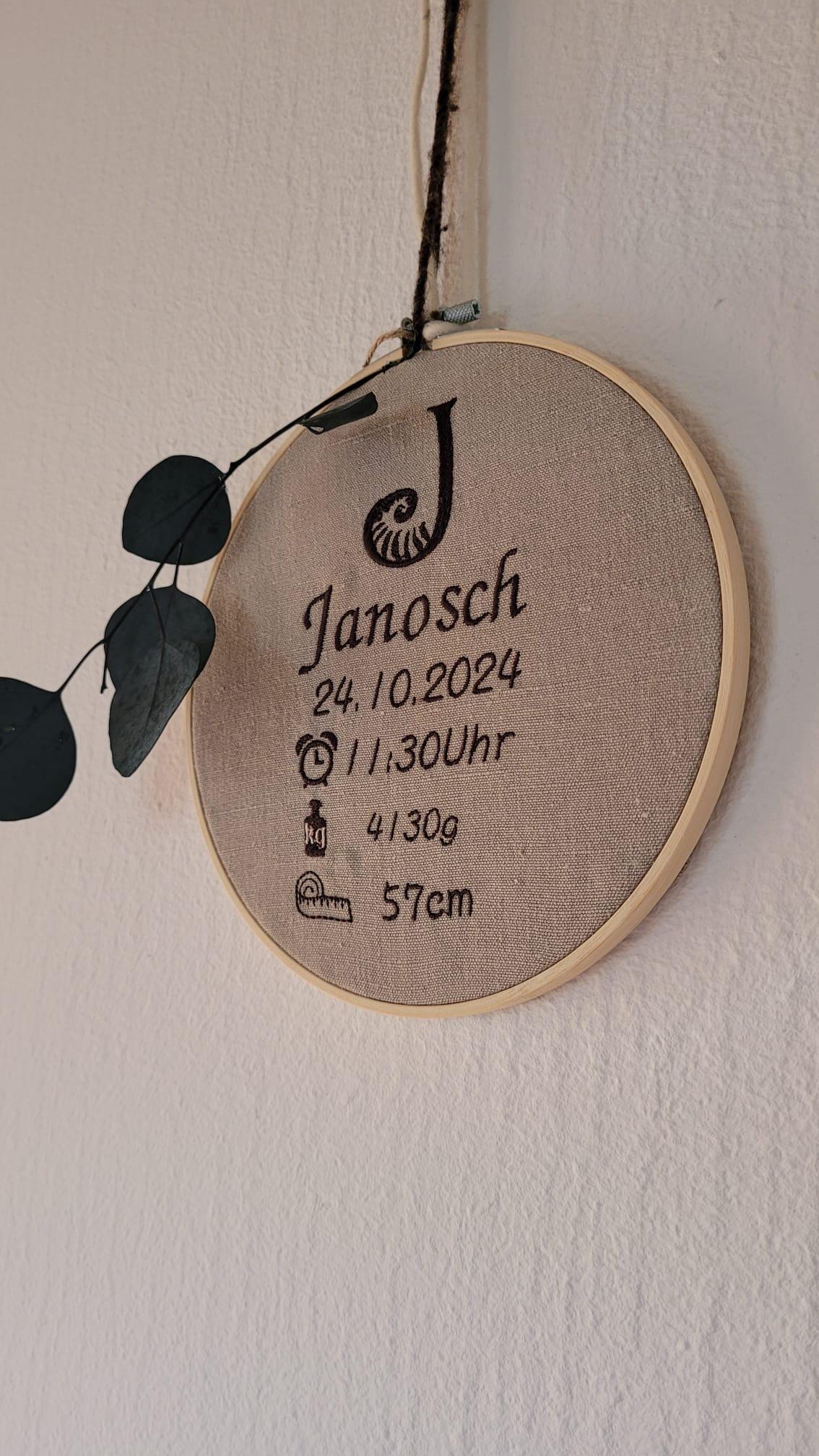 Stickrahmen zur Geburt