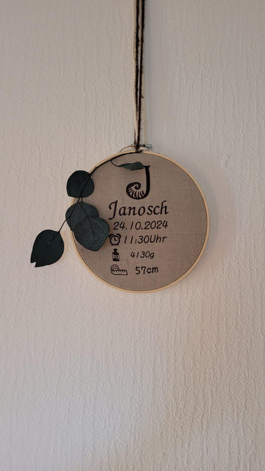 Stickrahmen zur Geburt