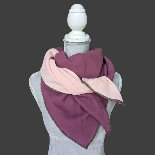 Musselin Halstuch Damen - 2-farbig - Traum Tuch